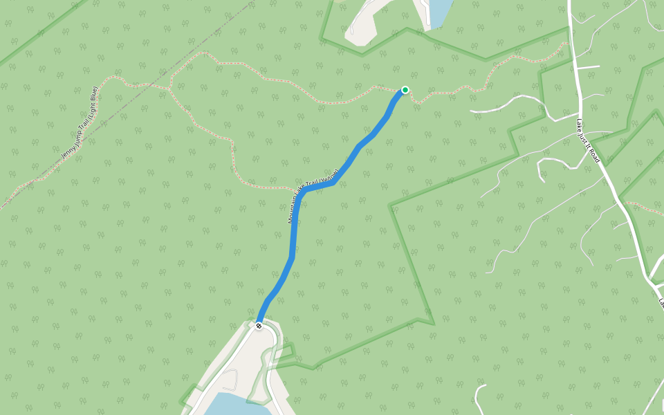 Mountain Lake Trail (Yellow) walking route map in Liberty