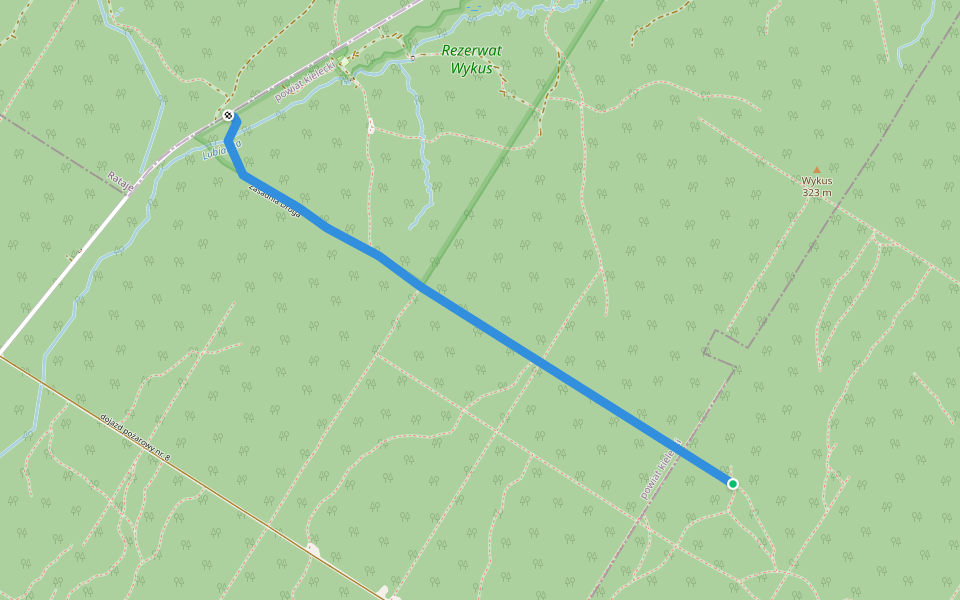 Zasadnia Droga walking route map in Starachowice