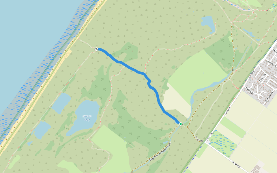 's-Hertogenbospad walking route map in De Cocksdorp