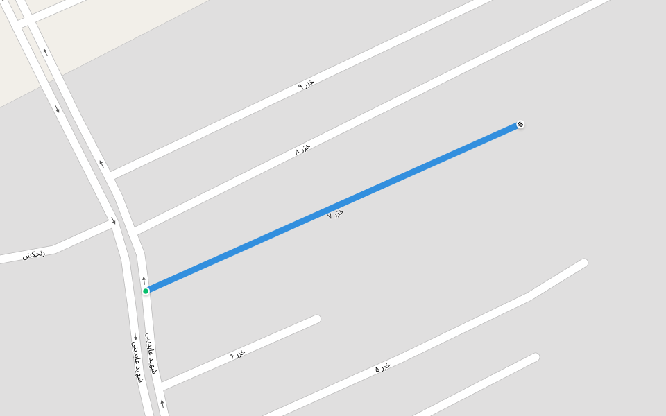 خزر ۷ walking route map in Ahmad Abad