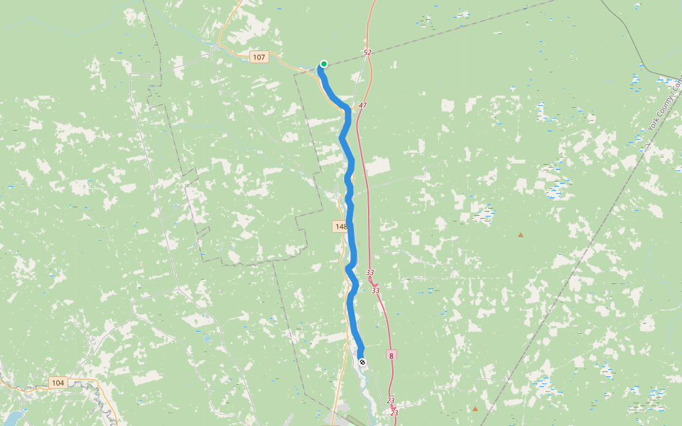 Nashwaak Trail walking route map in Nashwaak Bridge