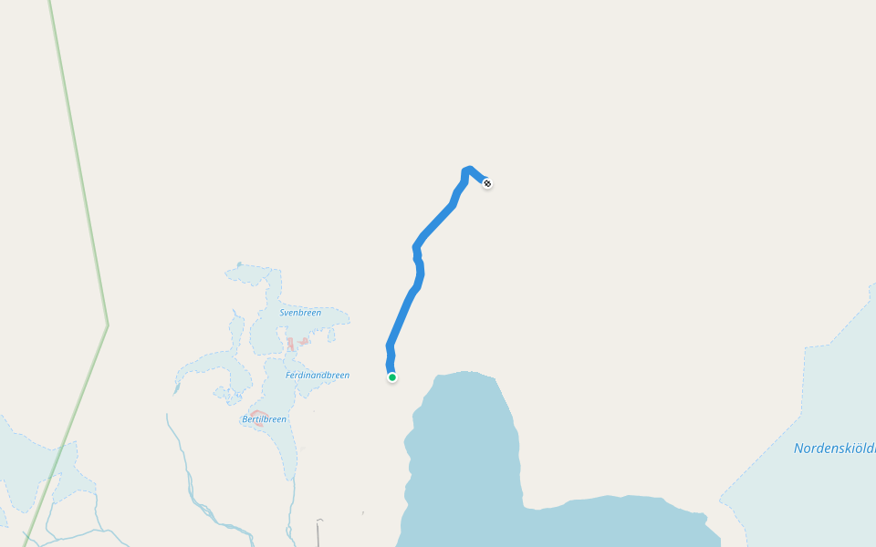 Tarantellen trail walking route map in Longyearbyen
