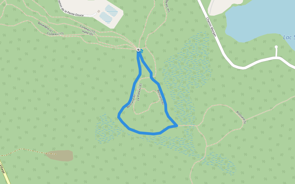 Bertrand (6) walking route map in Saint-Adolphe-d'Howard