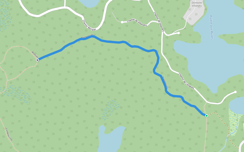 Harfang (15) walking route map in Saint-Adolphe-d'Howard