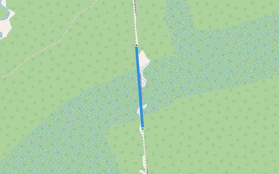 квартальная просека walking route map in Golovina