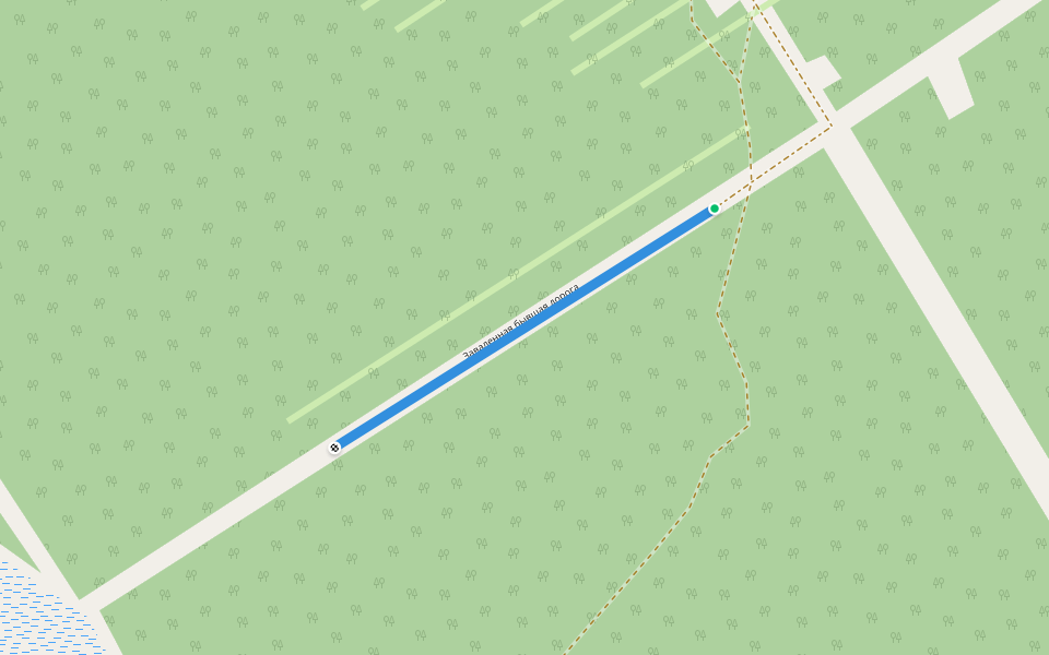 Заваленная бывшая дорога walking route map in Tomsk