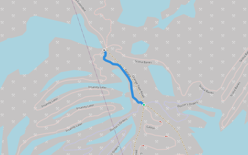 Canary walking route map in New England Settlement