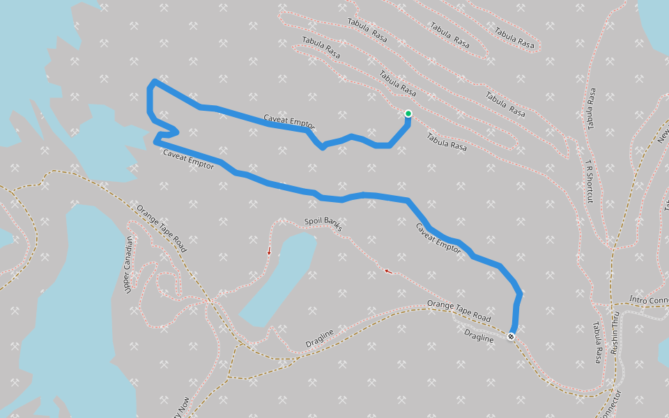 Caveat Emptor walking route map in New England Settlement