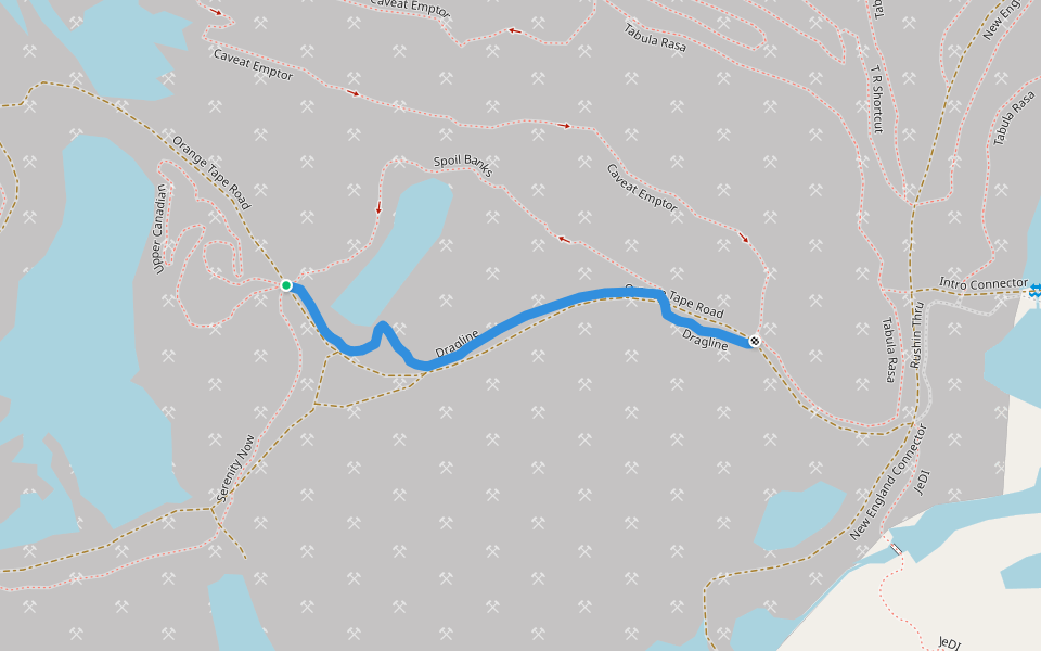Dragline walking route map in New England Settlement