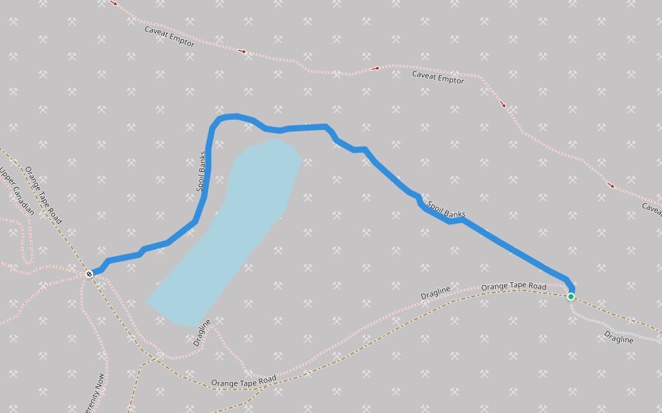 Spoil Banks walking route map in New Zion