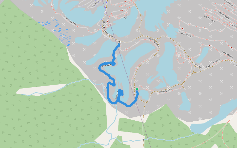 Forlorne walking route map in New Zion