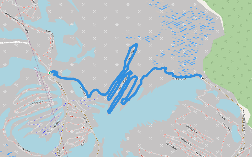 Scotia Banks walking route map in Minto