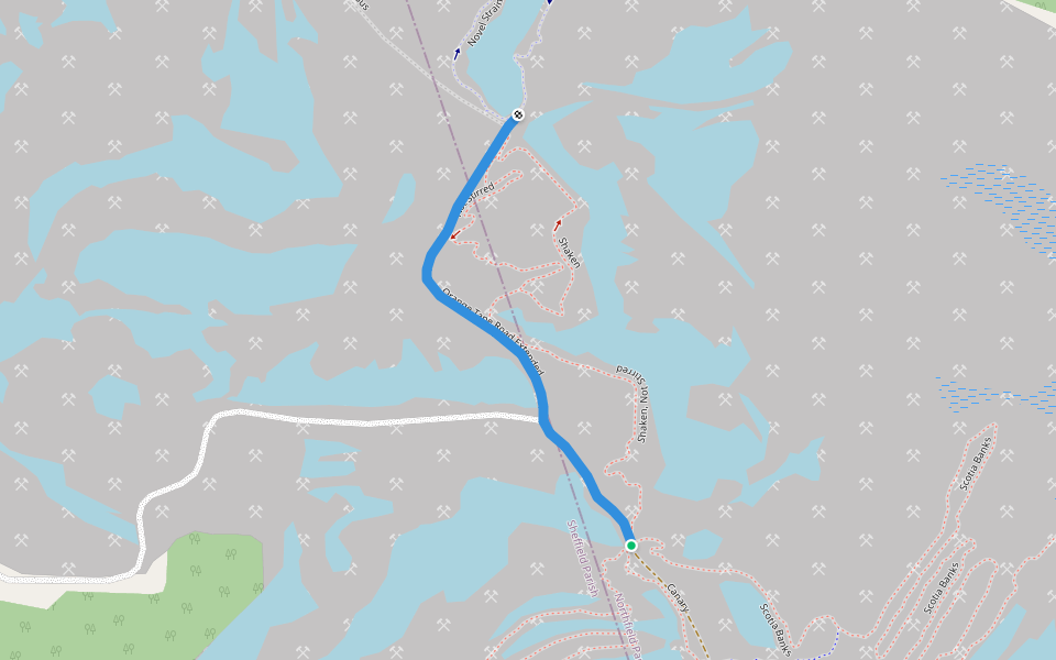 Orange Tape Road Extended walking route map in Minto