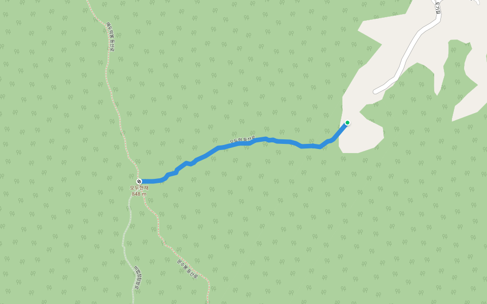 오두현 등산로 walking route map in Jecheon