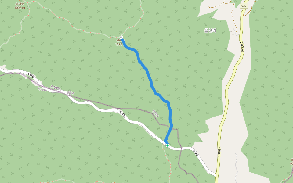 선미봉 등산로 walking route map in Danyang-gun