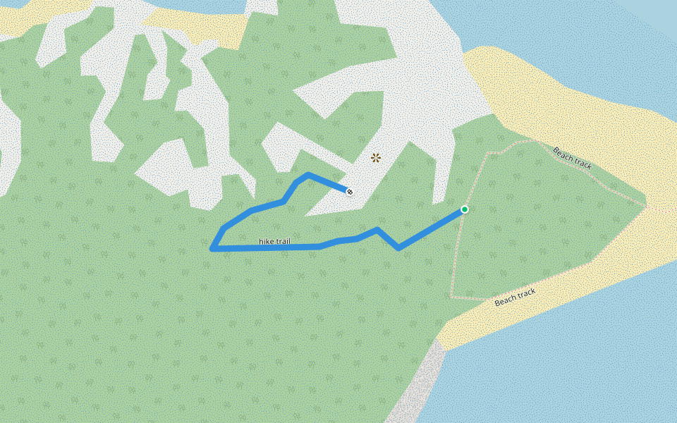 hike trail walking route map in Tubarua