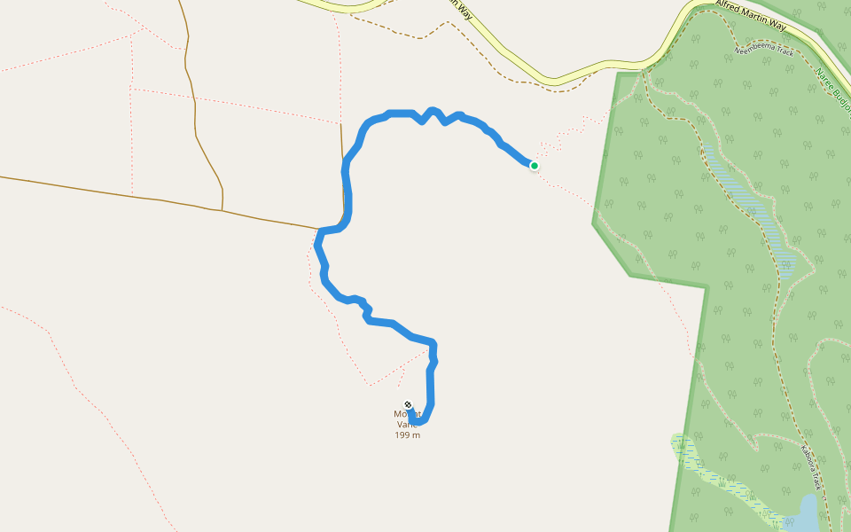 Jarlo Beetle Track walking route map in North Stradbroke Island