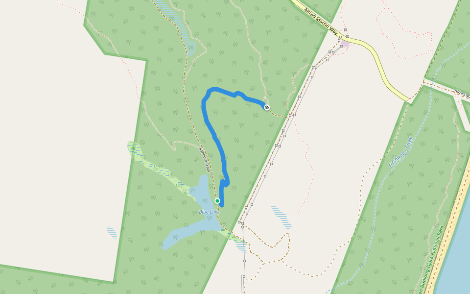 Dakabin Track walking route map in North Stradbroke Island