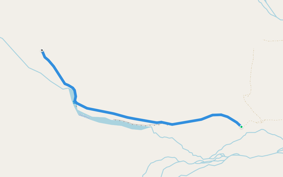 to the Sjursethfossen walking route map in Barentsburg