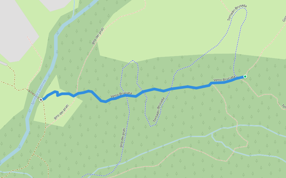 Vetto-Bruciata walking route map in Lanzada