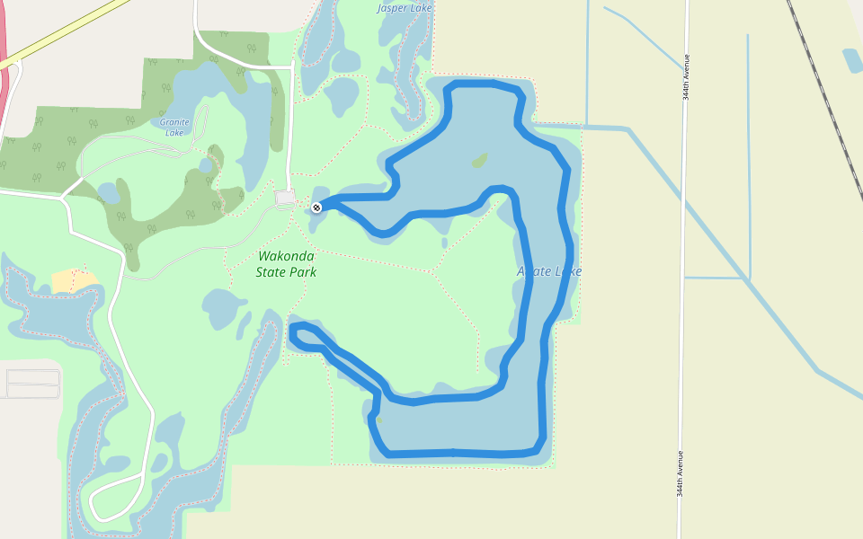 Agate Water Trail walking route map in La Grange