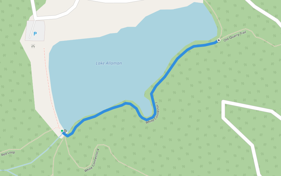 White Connector 1 walking route map in Cameron