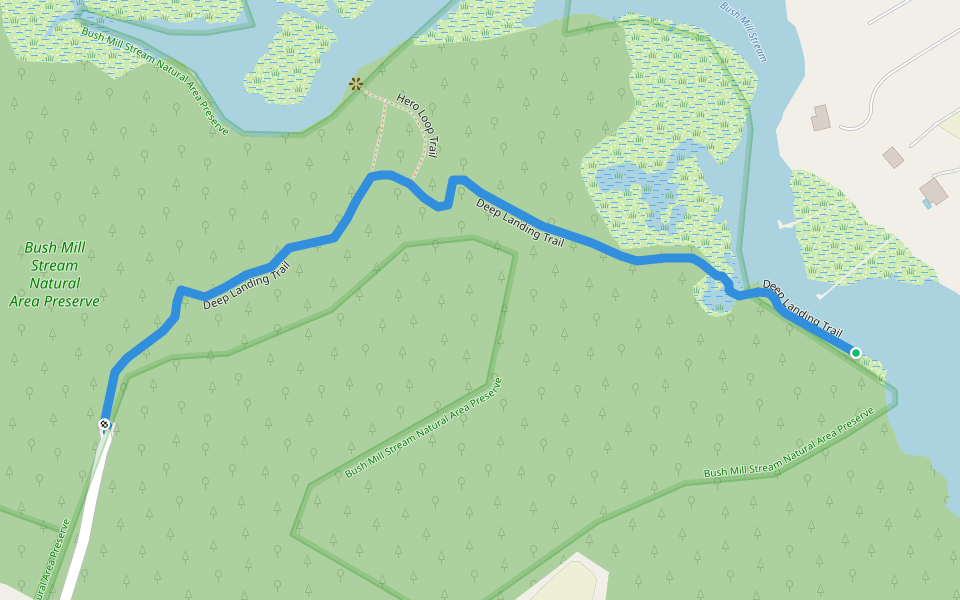 Deep Landing Trail walking route map in Heathsville