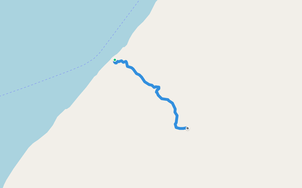 Grumantdalen walking route map in Grumant