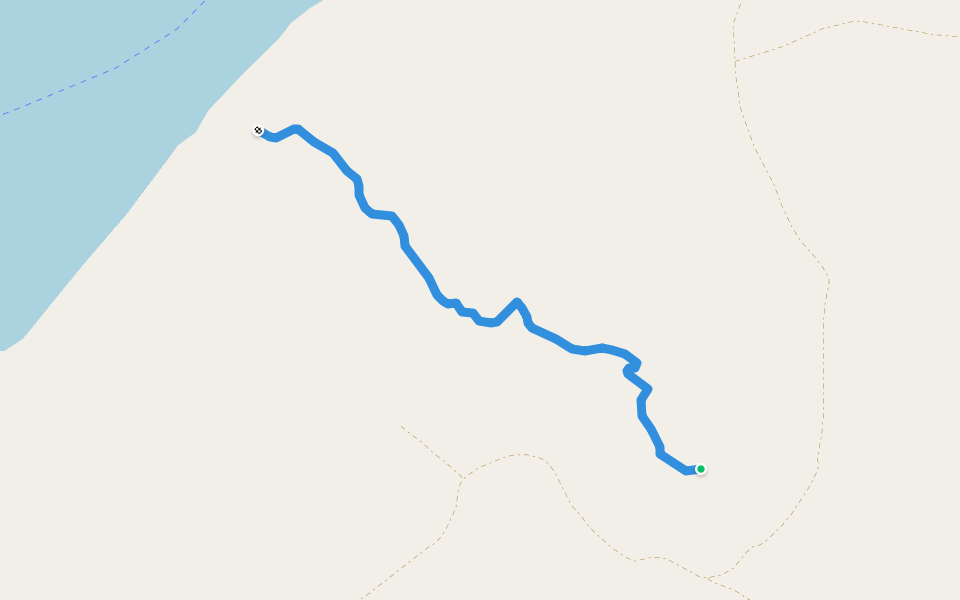 Grumantdalen walking route map in Grumant