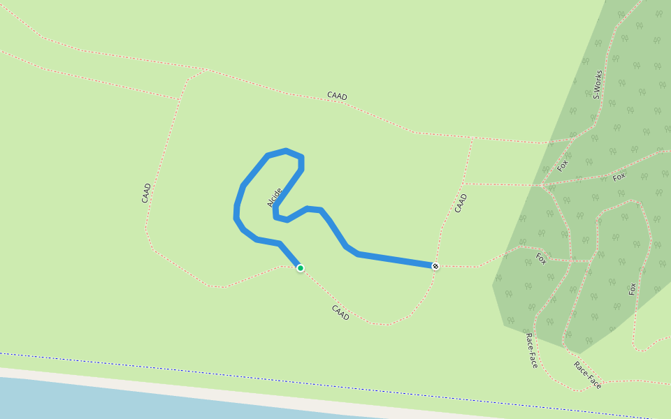 Alcide walking route map in Salaberry-de-Valleyfield
