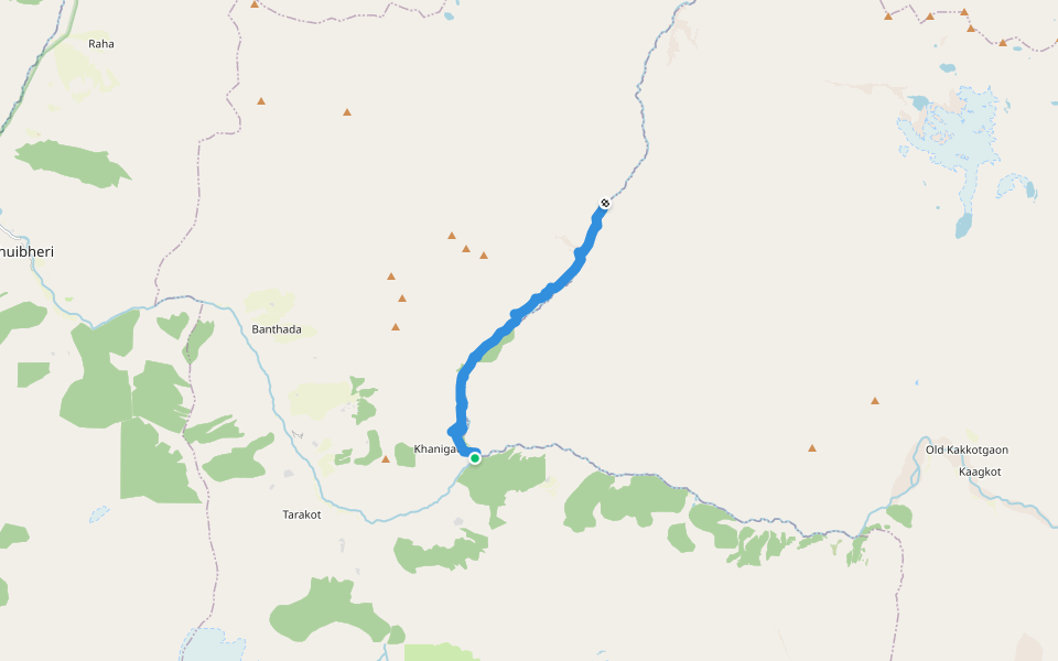 Lasicap to Chhhyugar walking route map in Sahartara