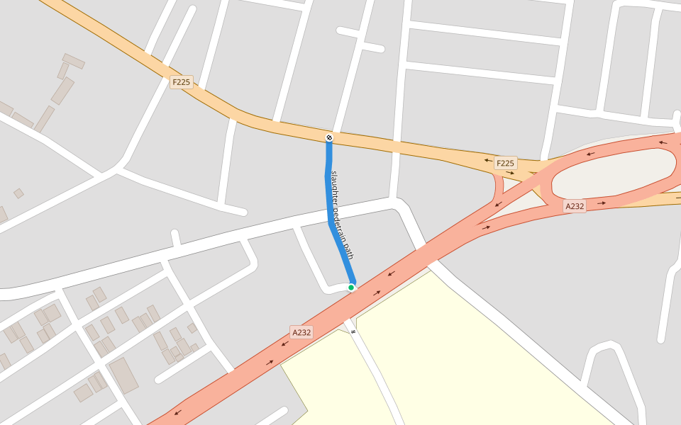 slaughter pedetrain path walking route map in Onitsha