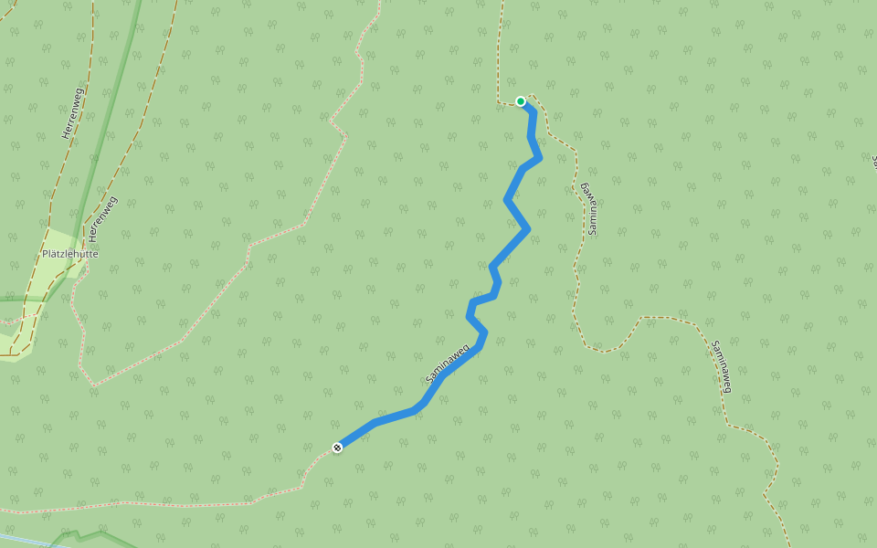 Saminaweg walking route map in Frastanz