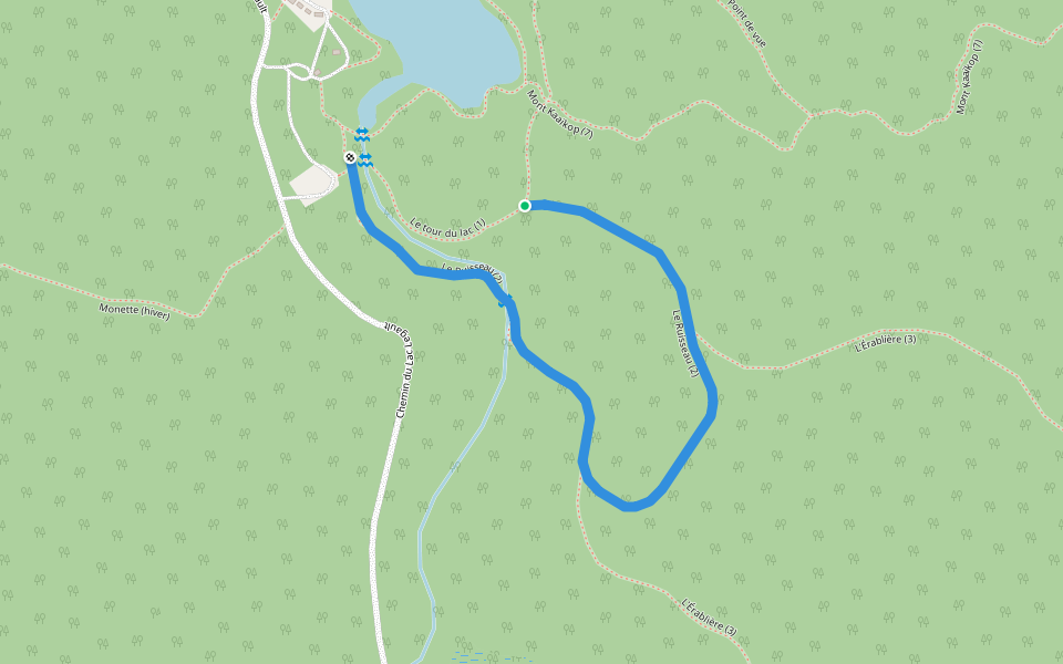 Le Ruisseau (2) walking route map in Notre-Dame-de-la-Merci