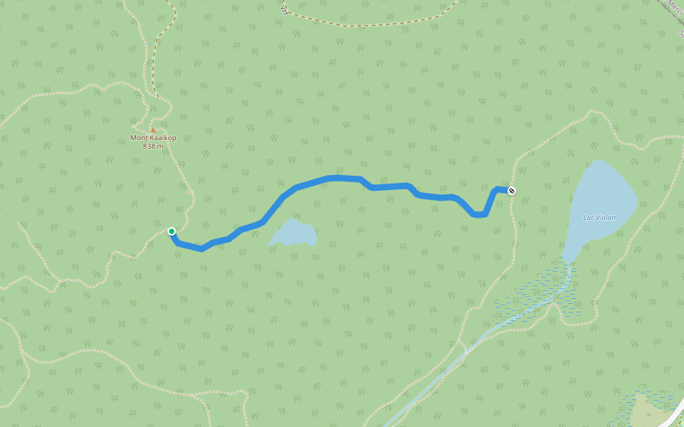 Le Feuillage (6) walking route map in Notre-Dame-de-la-Merci