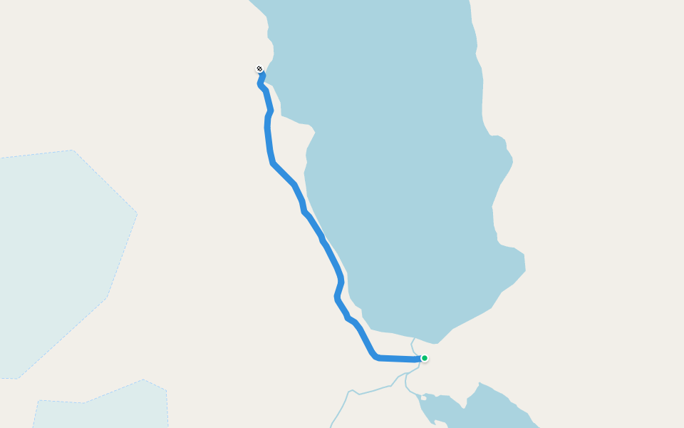 Bretjørna - Red cabine walking route map in Longyearbyen