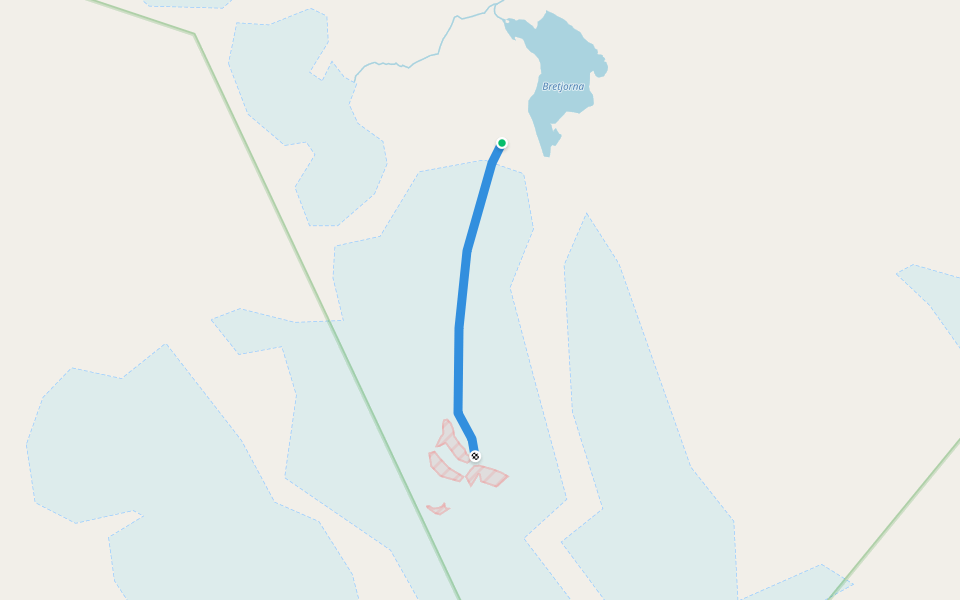pass trough glacier (2020) walking route map in Barentsburg
