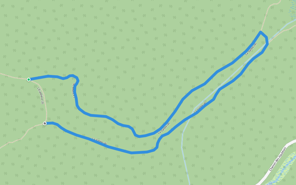 La Vallée (4) walking route map in Notre-Dame-de-la-Merci