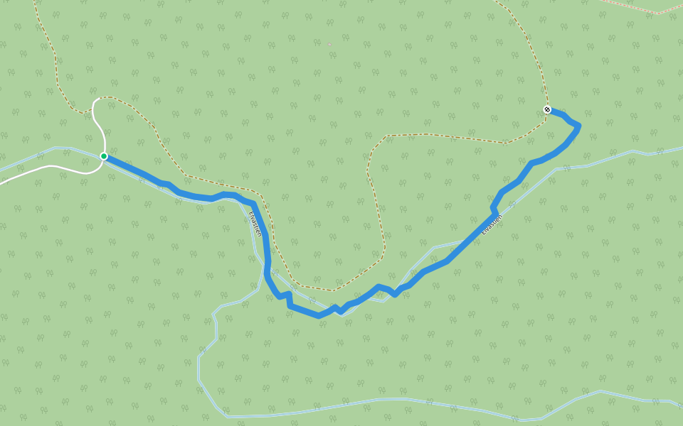 Elvastien walking route map in Torvikbukt