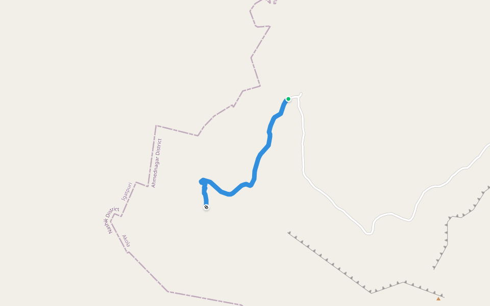 Bitangad walking route map in Bitanwadi