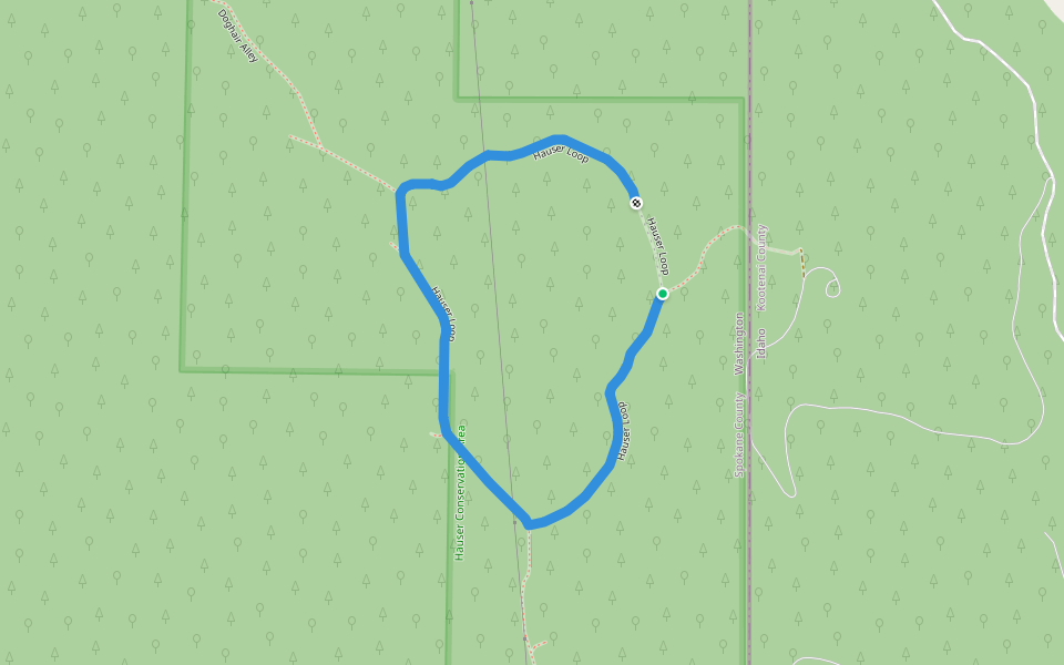 Hauser Loop walking route map in Hauser