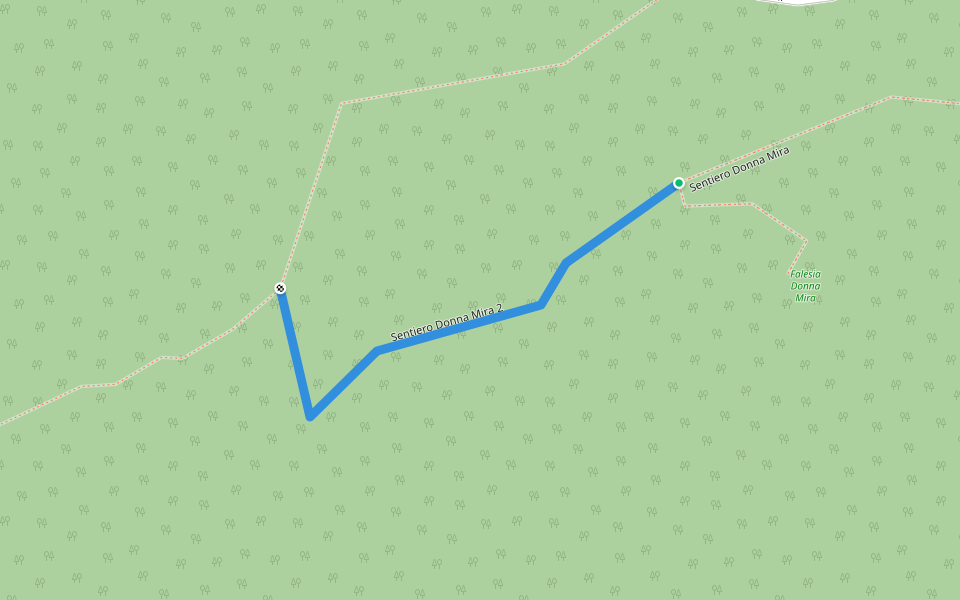 Sentiero Donna Mira 2 walking route map in Bojano