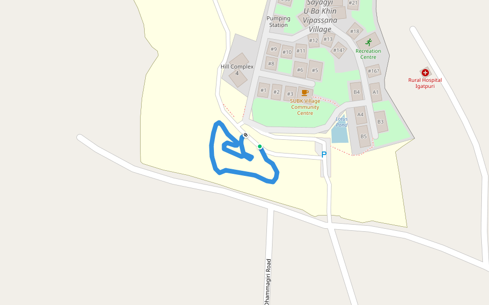 Buddha Park Path walking route map in Igatpuri