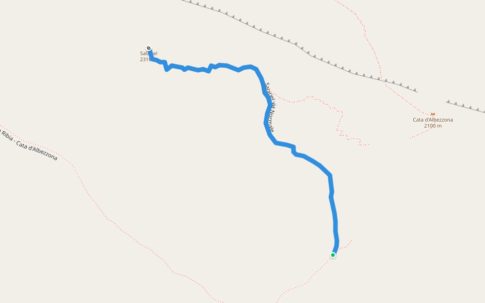 Salariel via Normale walking route map in Onsernone