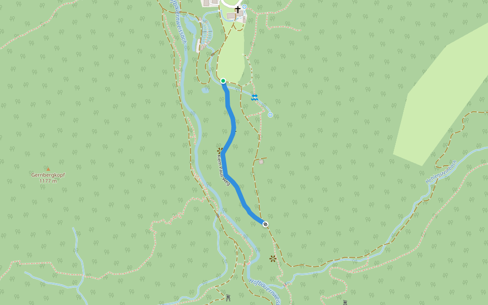 Kiem Pauli Weg walking route map in Kreuth
