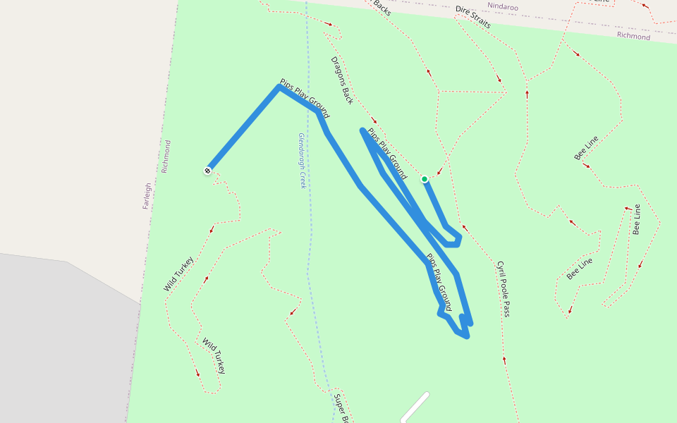 Pips Play Ground walking route map in Farleigh
