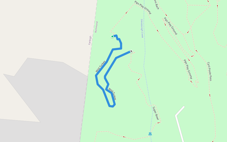 Wild Turkey walking route map in Farleigh
