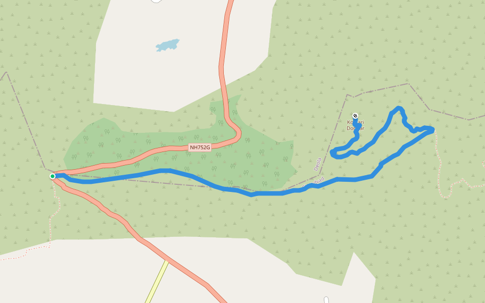 Koldher fort walking route map in Bhavade