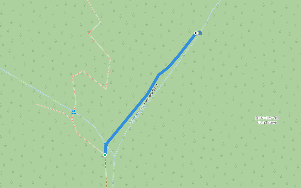camí des Gorg walking route map in Calvià