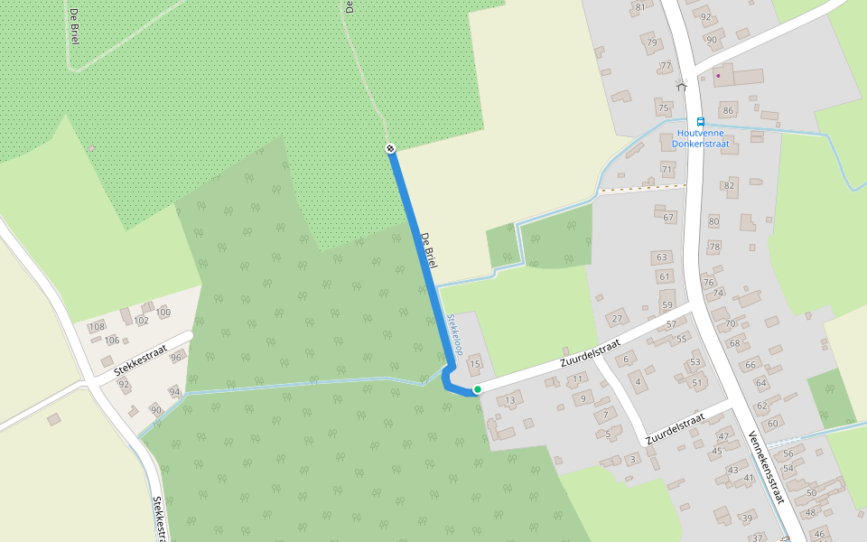 De Briel walking route map in Hulshout